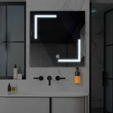 Specchio LED Quadrato | Pulsante touch | Luce bianca fredda - Reyze Serie Salono Modello 3